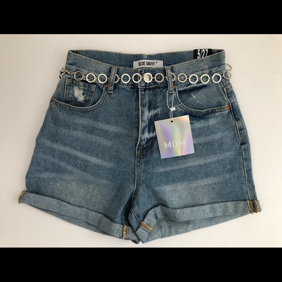 Blue Savvy Pants - Blue Savvy Juniors Women’s Denim High Rise Jeans Shorts Size 5/27 NWT